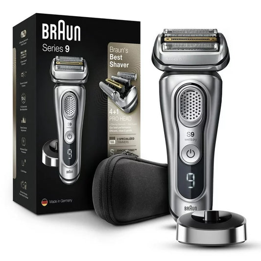 BRAUN SERIES 9 9330S WET & DRY SHAVER WITH CHARGING STAND